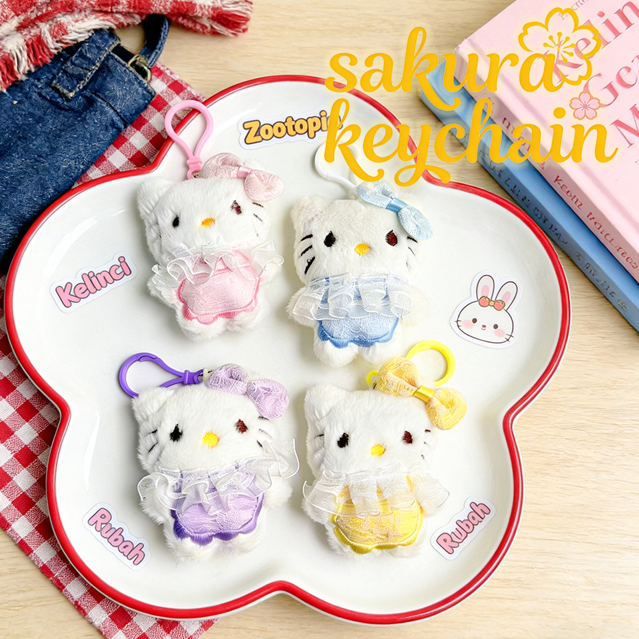Gantungan Kunci Kucing Boneka Bulu Lucu Kartun Aksesoris Boneka Bulu Aksesoris Tas Gantungan Kunci