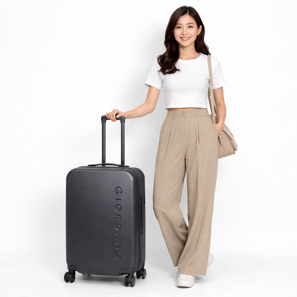 Koper Giordano Essential Suitcase Giordano Travel Bag Black