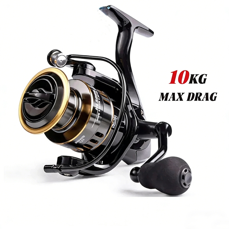 Reel Pancing Spinning HE500-7000 MAX Drag 30kg Asli Besi
