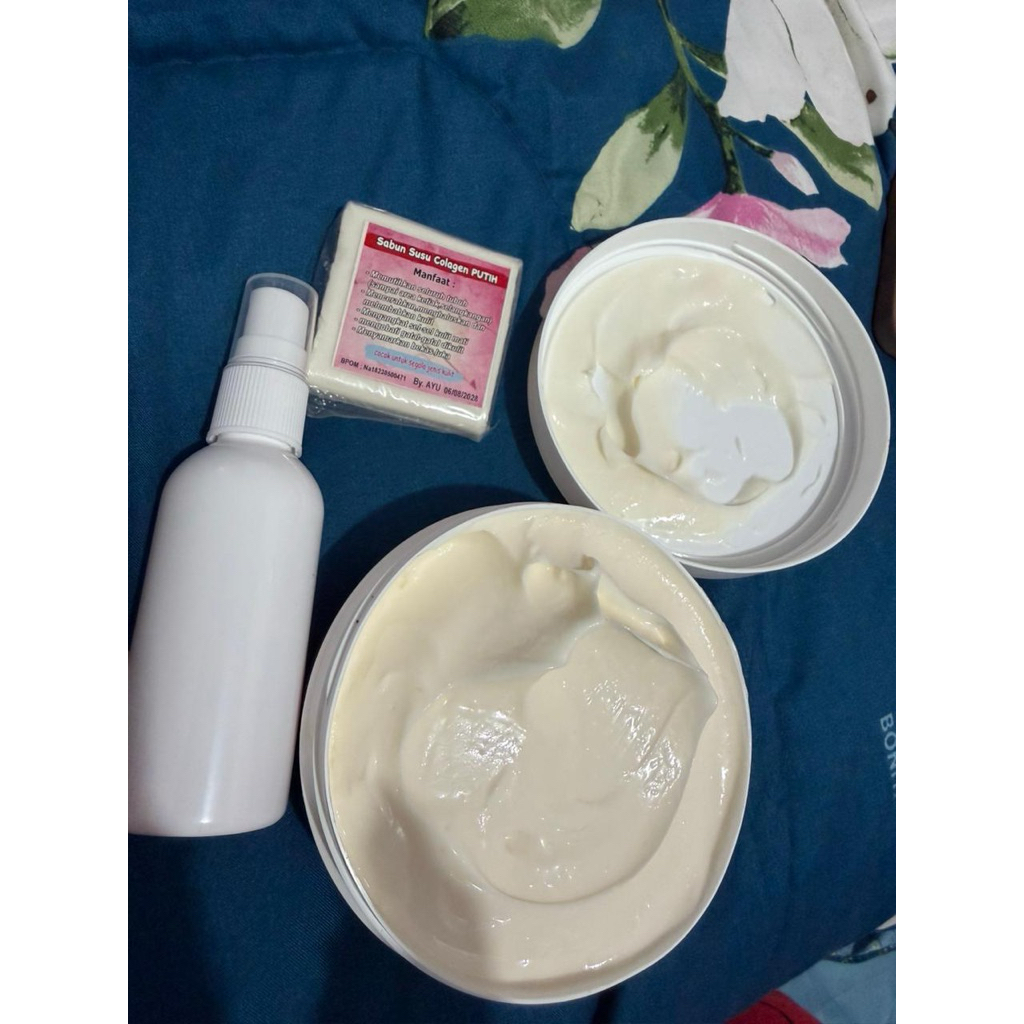 Body lotion 1 paket harga promo (Hb,toner badan, sabun collagen)