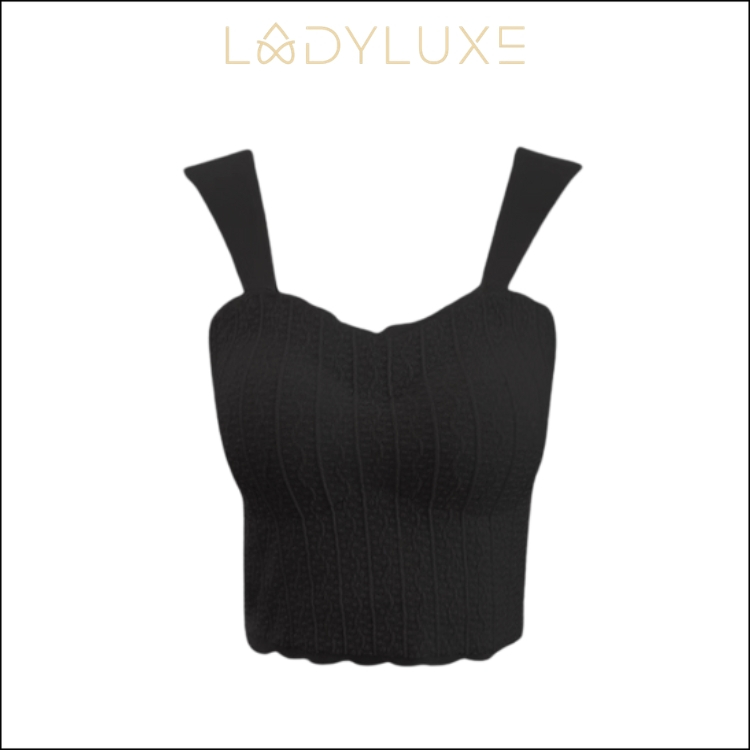 Ladyluxe - Br254 Tanktop | Tanktop Bra Korea Tali Lebar Wanita Crop Top Bra Motif Transparan Push Up