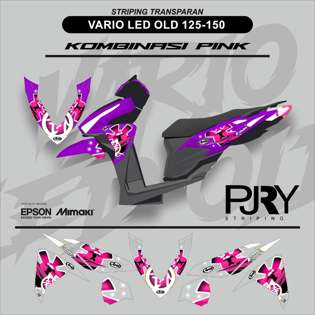 STRIPING VARIO LED OLD 125-150 ARAI SAMURAI VERSION