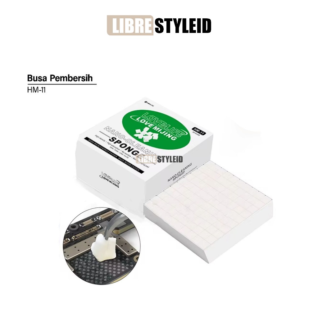 MIJING HM 11 BUSA PEMBERSIH CLEANING SPONGE ORIGINAL - Busa Pembersih Untuk IC Motherboard Elektroni