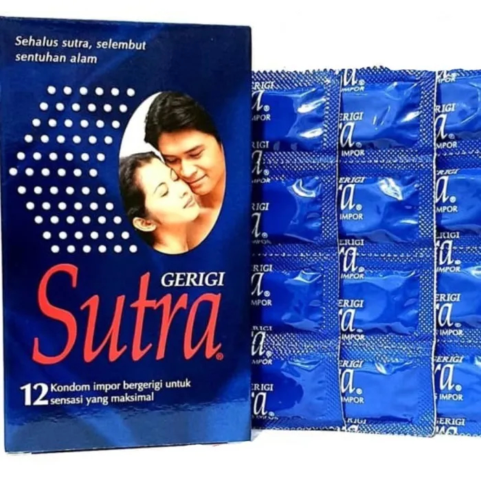 Kondom Sutra Gerigi dengan Tekstur Bintil Halus untuk Sensasi Ekstra Isi 12pcs Dan 4 Pcs