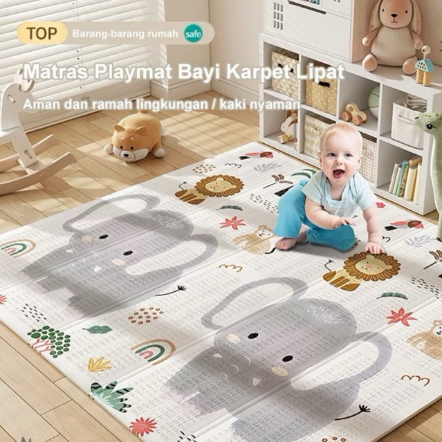 Ven083 - Playmat Bayi Karpet Lipat  / Playmat Foam Lipat / Playmat Bayi Foam XPE 10mm 180x200cm Matr