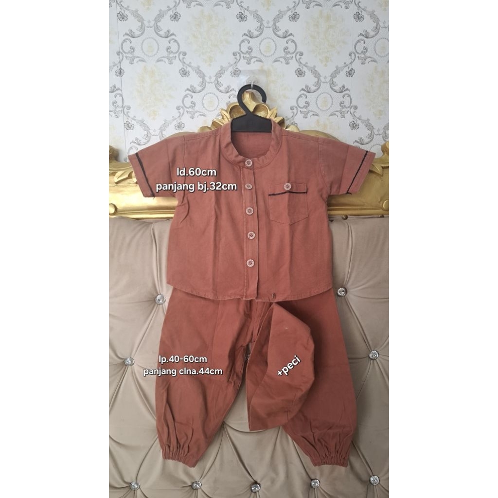 Setelan kemeja koko anak preloved