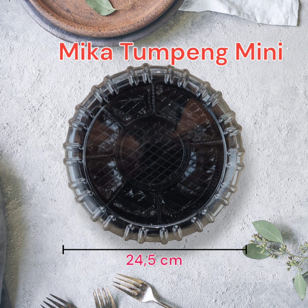 (100 PCS) Mika Tumpeng Mini sekat 7 / Mika Bulat Sekat CT-20 / Mika Nasi Tumpeng