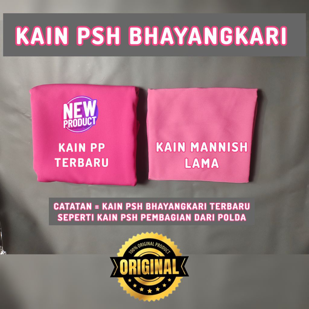 KAIN PSH BHAYANGKARI TERBARU SESUAI JUKLAK WARNA PINK MENYALA ORI