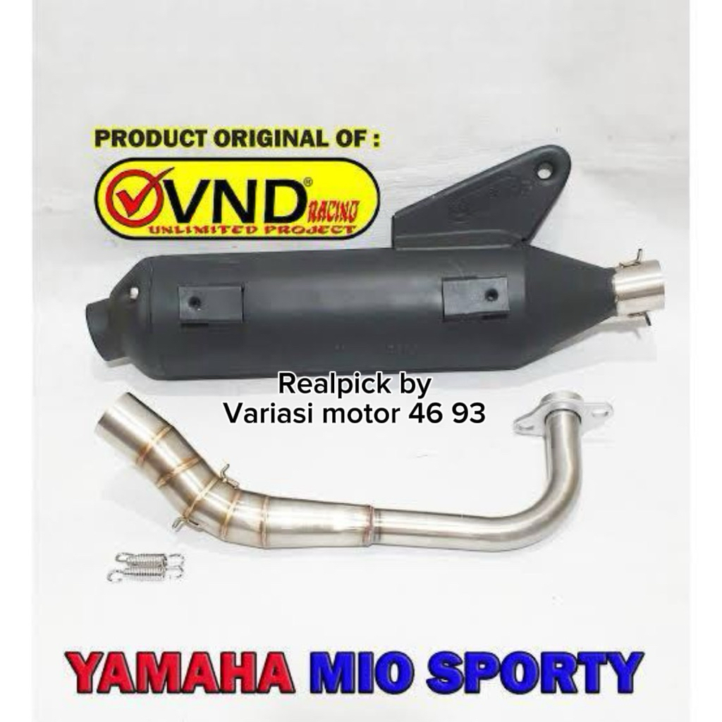 knalpot vnd mio / fino 115 / mio sporty / mio soul karbu knalpot standart racing vnd