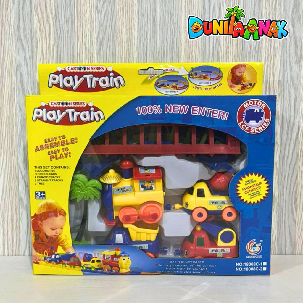 MAINAN ANAK SATU SET KERETA API LENGKAP BISA BERGERAK