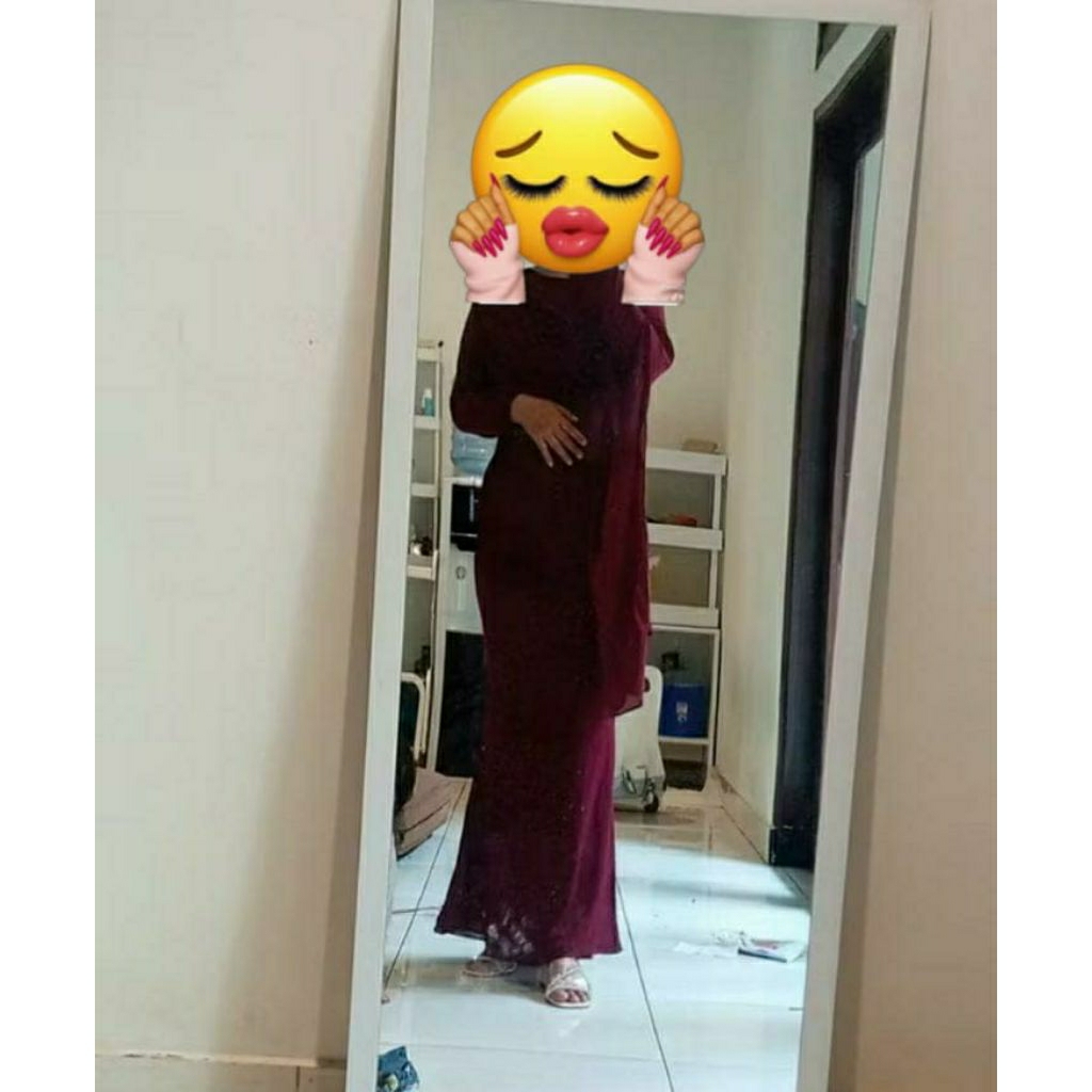 PL dress kondangan maroon