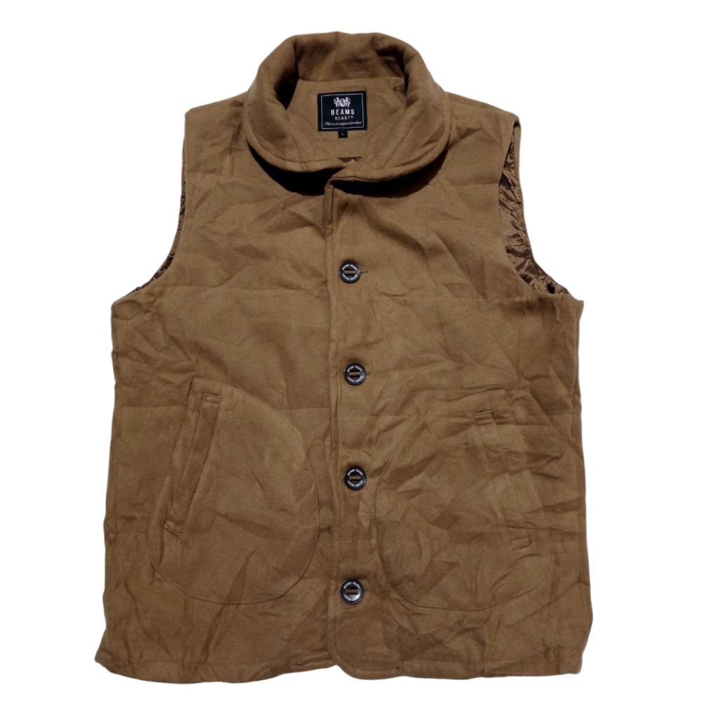BEAM'S HEART Woll Chasmere Vest Jacket