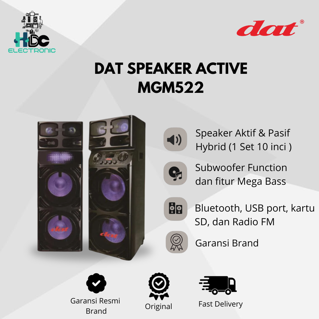 DAT SPEAKER ACTIVE MGM522 GARANSI NEW