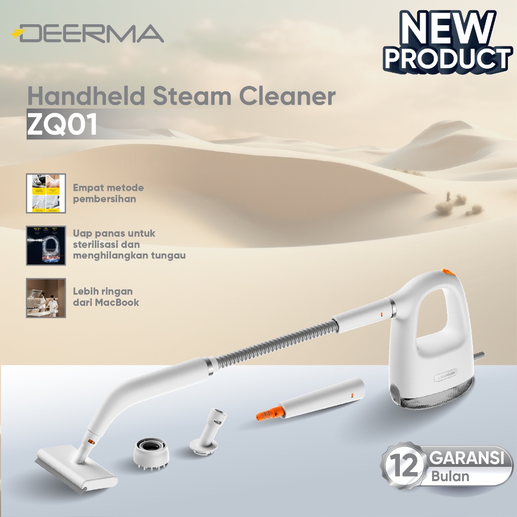 Deerma ZQ01 Steam Cleaner Genggam/Steam Cleaner/Multi Function Steam Serbaguna/Handheld Electric Mes