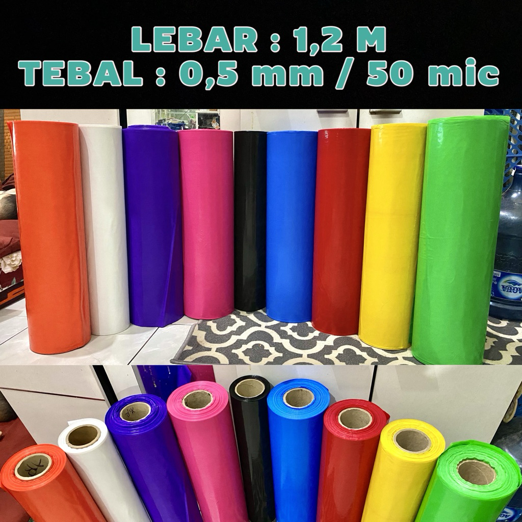 PLASTIK LAYANGAN / PLASTIK WARNA METERAN TEBAL WARNA PEKAT ISI 2 LAPIS