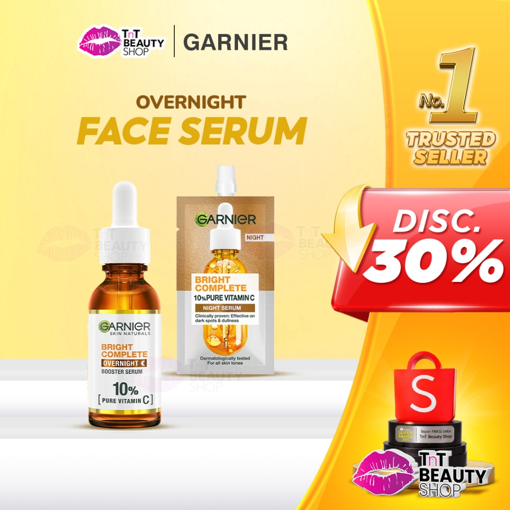 Garnier Bright Complete Overnight Vitamin C Serum - 7.5ml  | TnT Beauty Shop