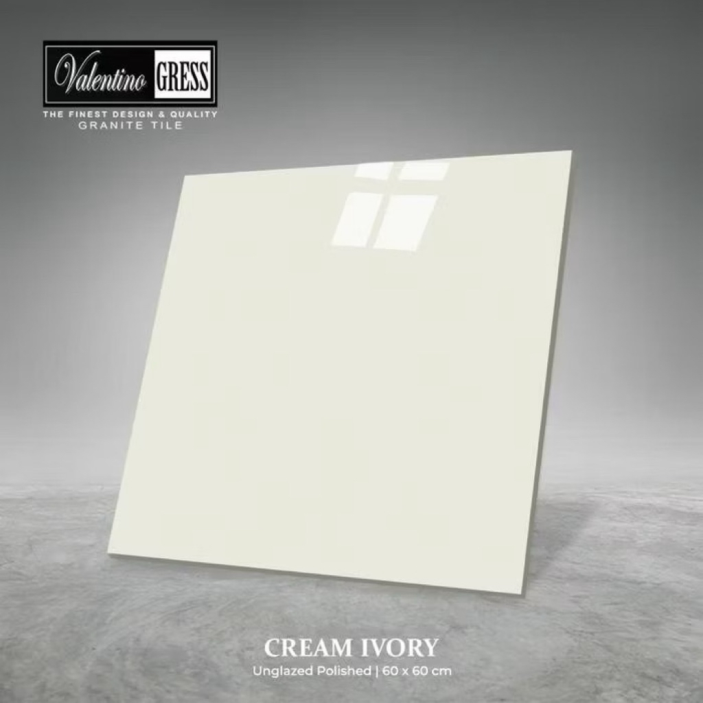 Granit 60x60 Valentino Gress | Cream Ivory | Unglazed Polished