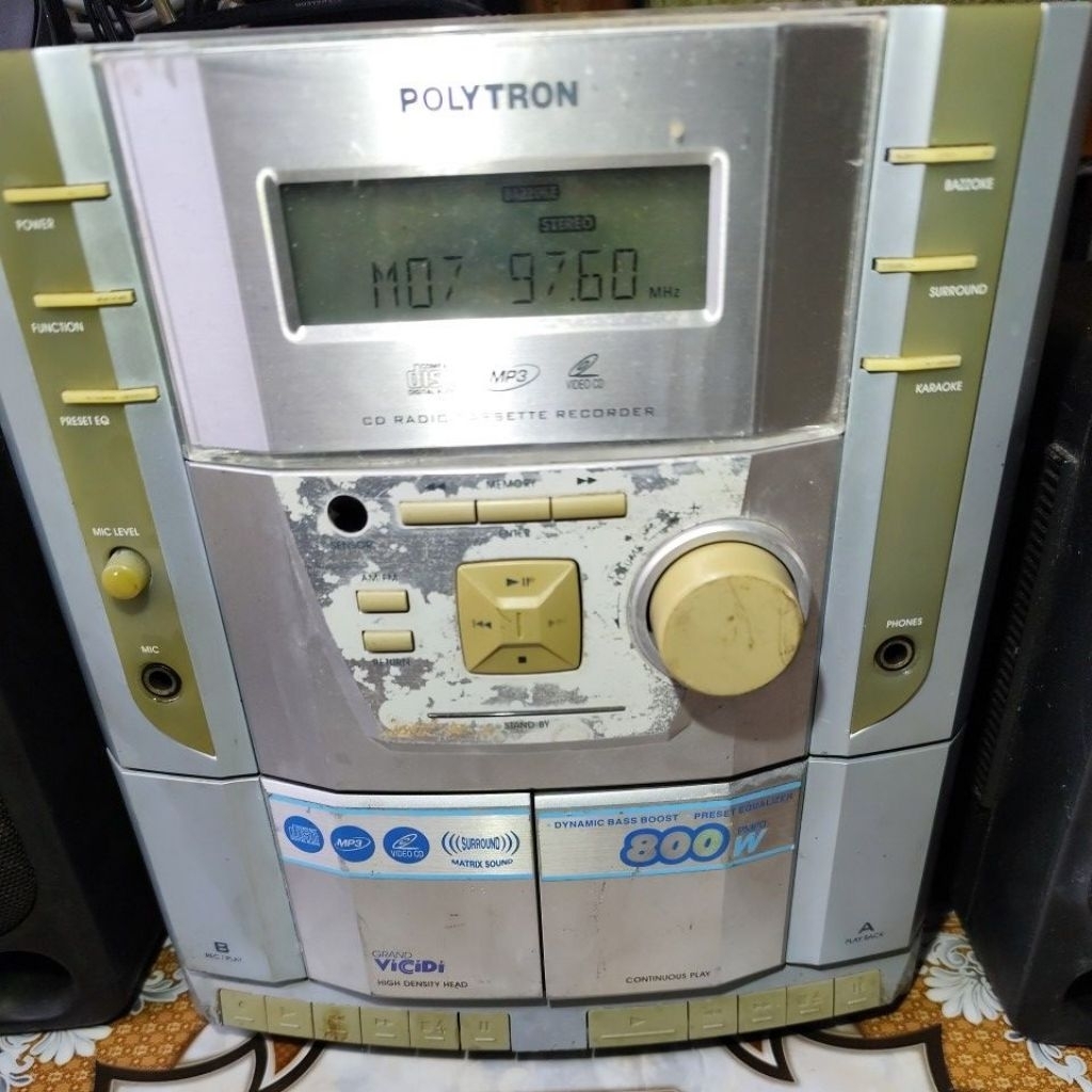 Head Kompo  Polytron  Radio Tipe VCD Player