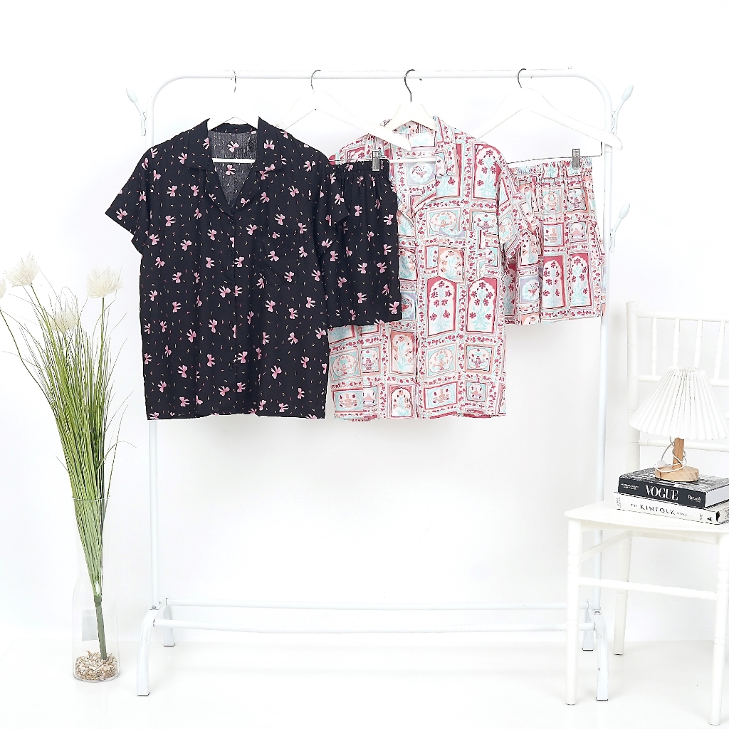 [ LOVELY CLOTHING ] ANNA PIYAMA || Piyama Rayon Premium || Baju Tidur Wanita Lembut || Baju Tidur LD