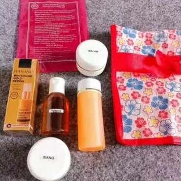 Paket Lengkap Serum Hanasui  Whitening Gold Original 1 Paket