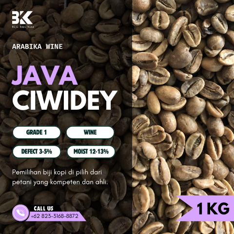 Grade 1 Wine Ciwidey Green Beans | Biji Kopi Mentah