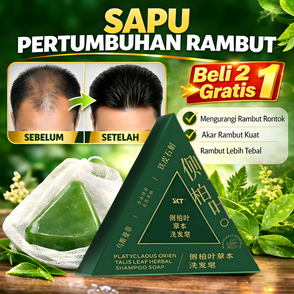 Sabun Sampo Penumbuh Rambut Cepat Dan Tebal Natur Shampoo Bar Sampo Anti Rambut Rontok Penumbuh Ramb
