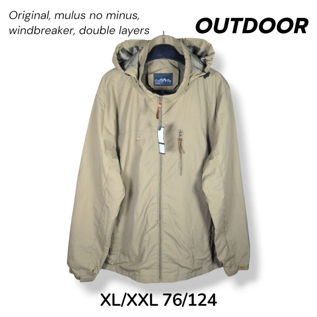Outdoor Jaket Waterproof Anti Air Rare Big Size XL XXL Original Breathable Hiking Gunung