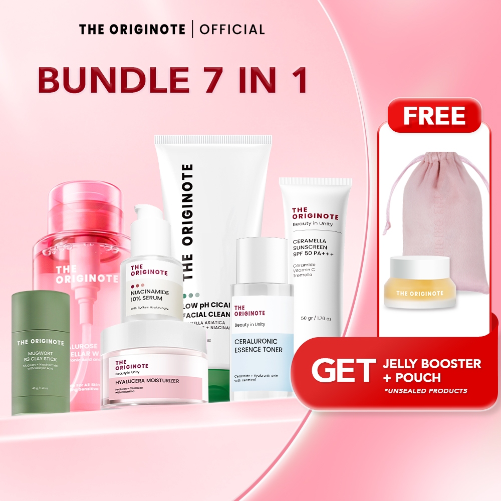 [Beginner Friendly] The Originote 7in1 Bundle Facial Cleanser Toner Serum Moisturizer Sunscreen Mice