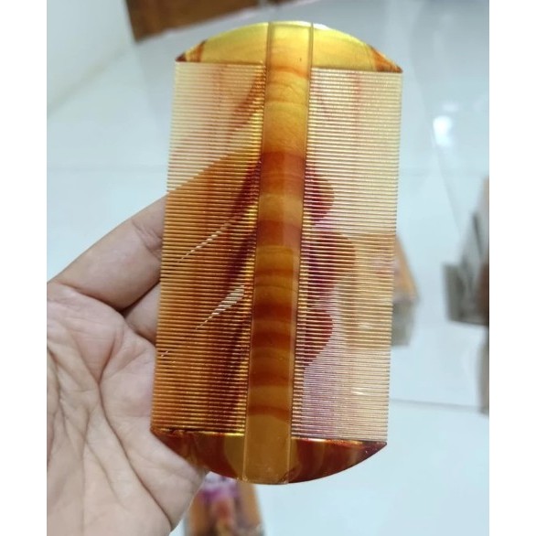 Sisir Serit Kutu Ketombe Polos Besar Daimeijia Coklat Besar Bening Akrilik