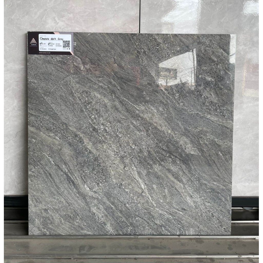 GRANITE UKURAN 60X60 TYPE OMKARA DARK GREY