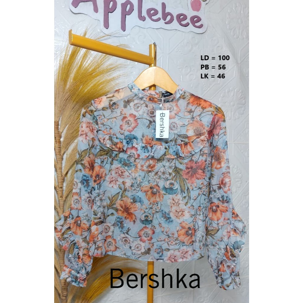 BLUS BUNGA SIFON BY BERSHKA