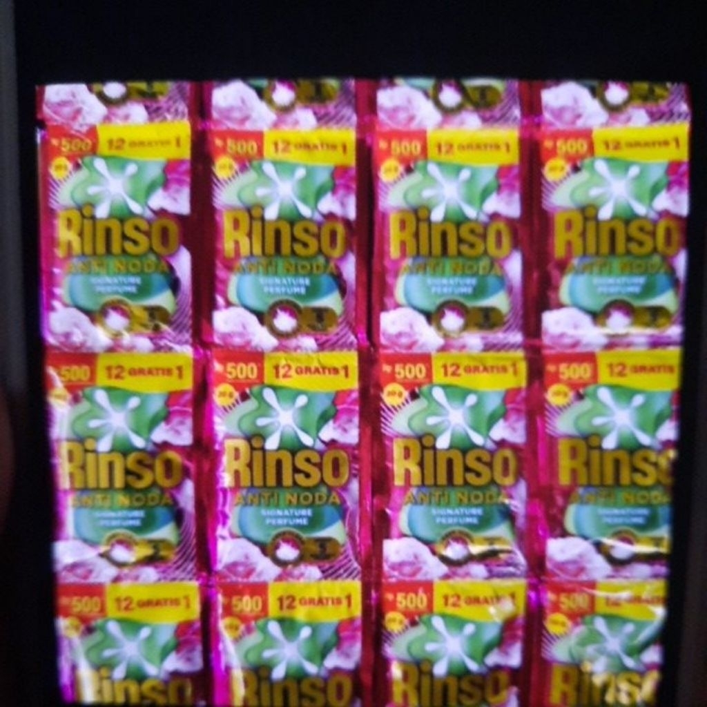 1 dus rinso cair isi 104 sachet 1 karton 500 an