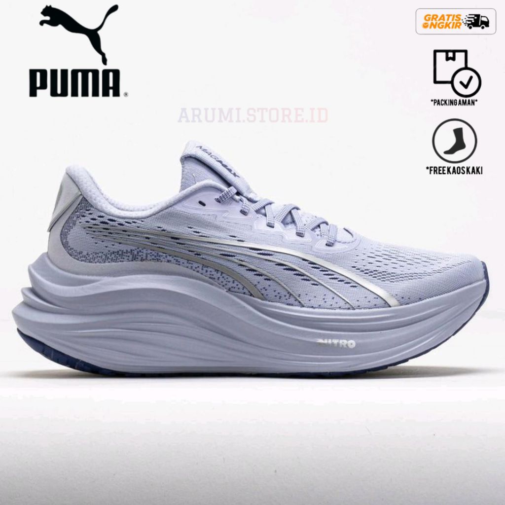 SEPATU LARI PUMA MAGMAX NITRO COOL WEATHER/PUMA SILVER