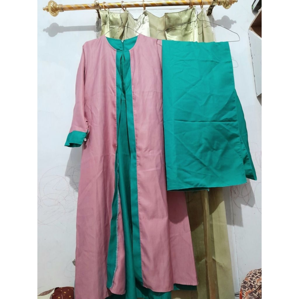 pl set gamis+pasmina instan anak