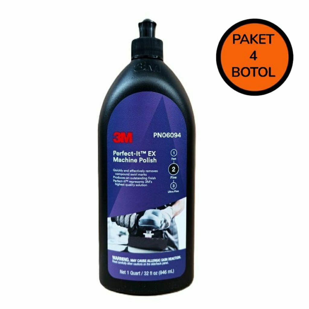 " Paket Hemat 4 Botol " 3M 6094 atau 3M™ Perfect-It™ EX Machine Polish 06094 Step 2 (946 ml)