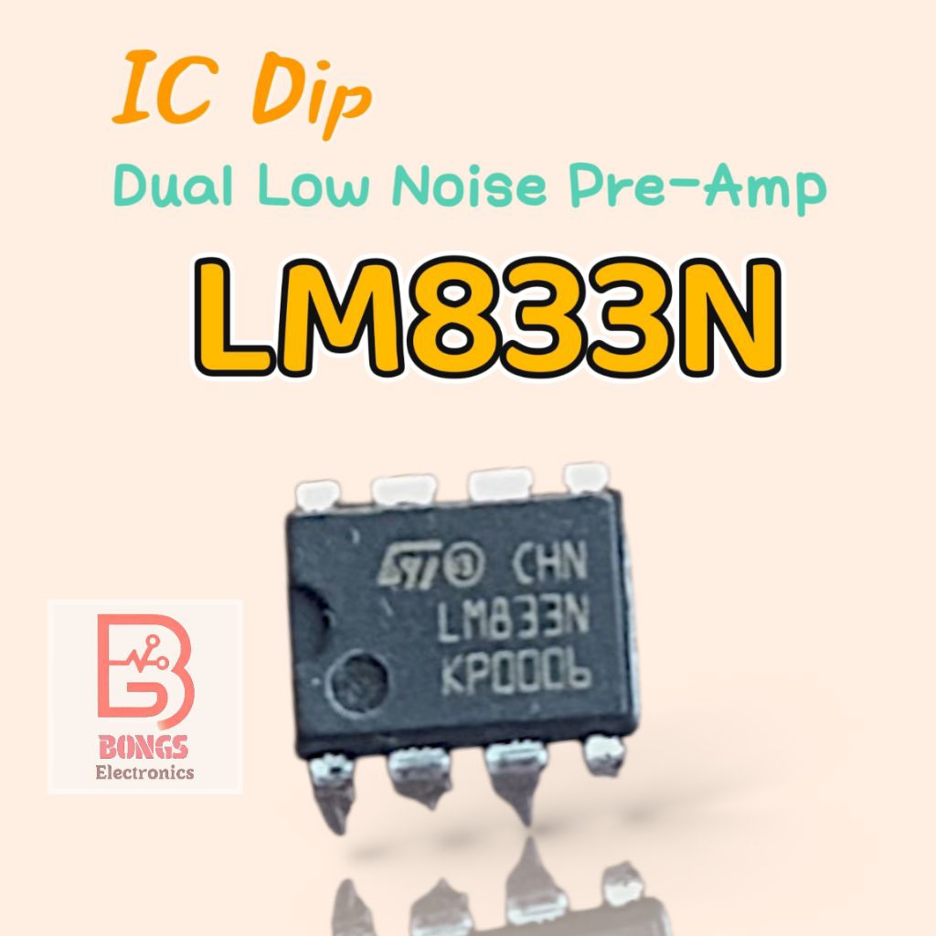 LM833N IC Dip Low Noise Dual Operational Amplifier