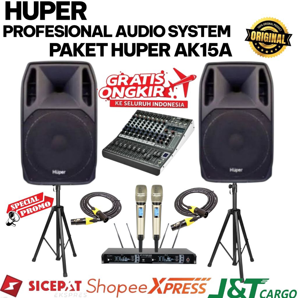 Huper Ak15 Speaker aktif 15 inch sound system profesional paketan