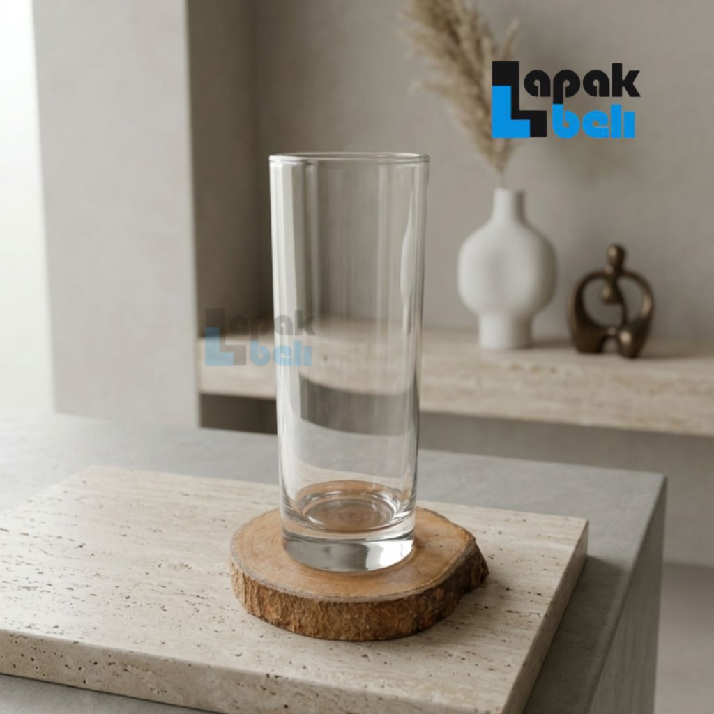 Gelas Minum Kaca Bambo 250 ml | Gelas Minum Kaca