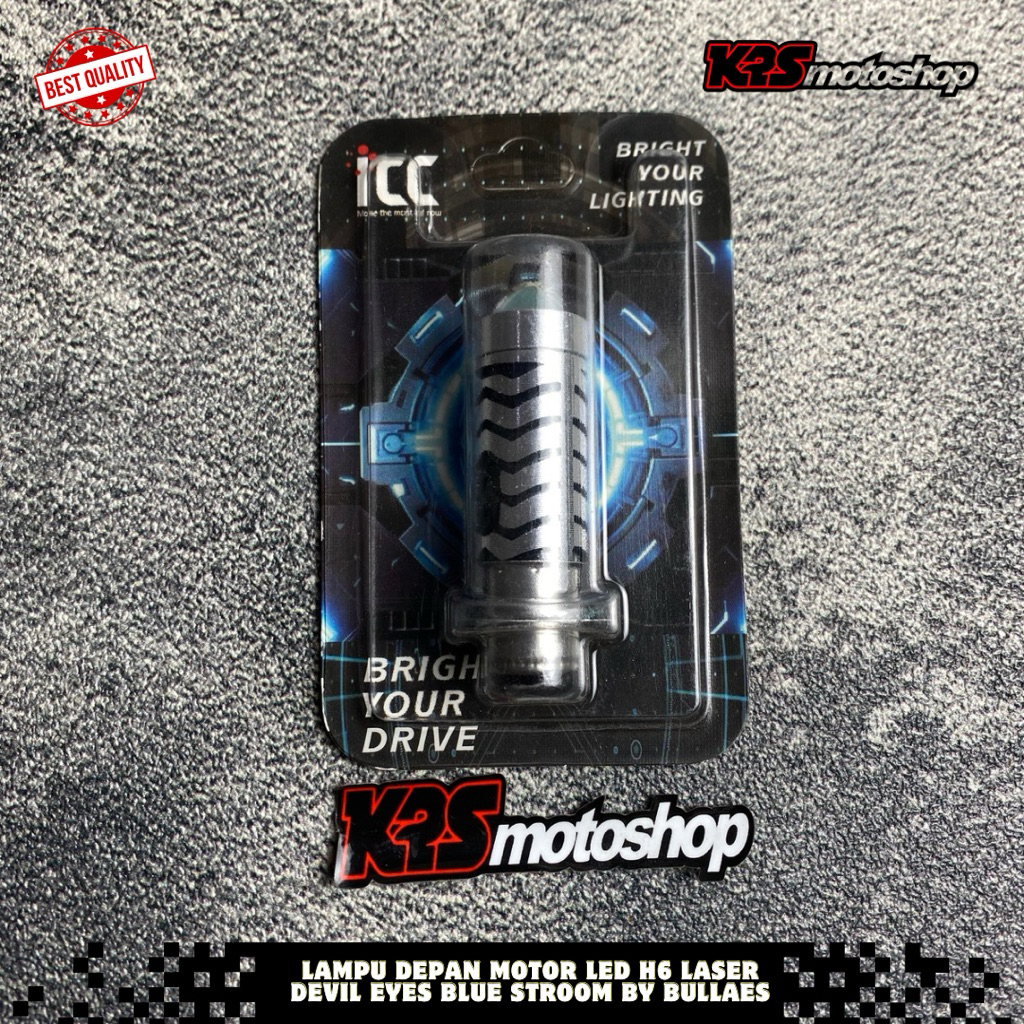 LAMPU MOTOR LED H6 LASER DEVIL EYE BLUE STROOM BIRU MERK BULLAES MIO SPORTY SMILE GARNIS FINO SOUL N