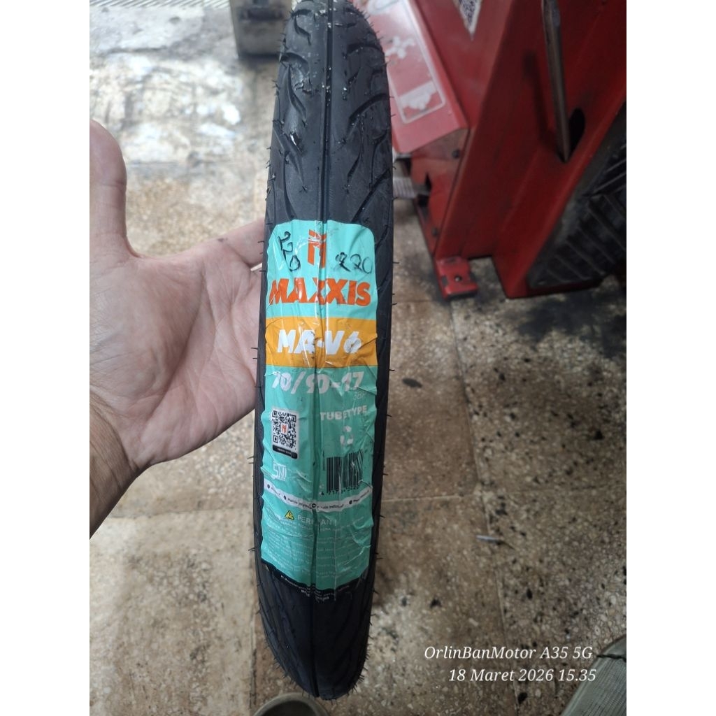 BAN MAXXIS MA-V6 70/90-17 TUBE TYPE/BAN DEPAN MAXXIS SUPRA125/BAN DEPAN MAXXIS V6 SATRIA FU/BAN LUAR
