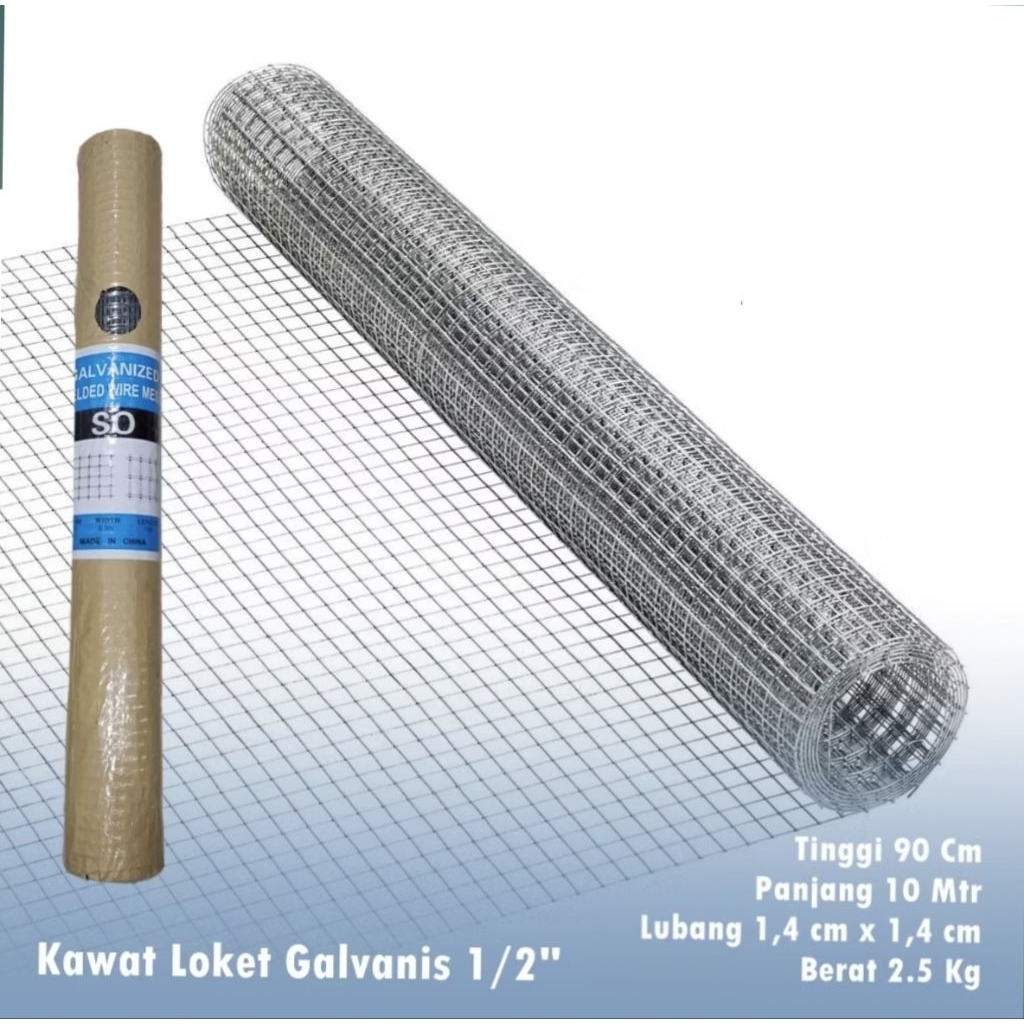 Kawat Loket Galvanis 1/2" Tebal 0.6mm 10m