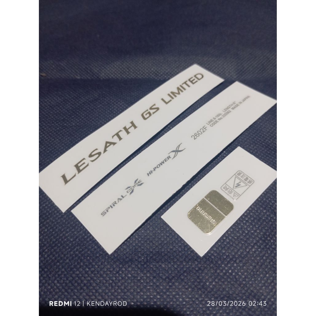 Stiker Decal Custom Joran GS Limited Basah dan Kering