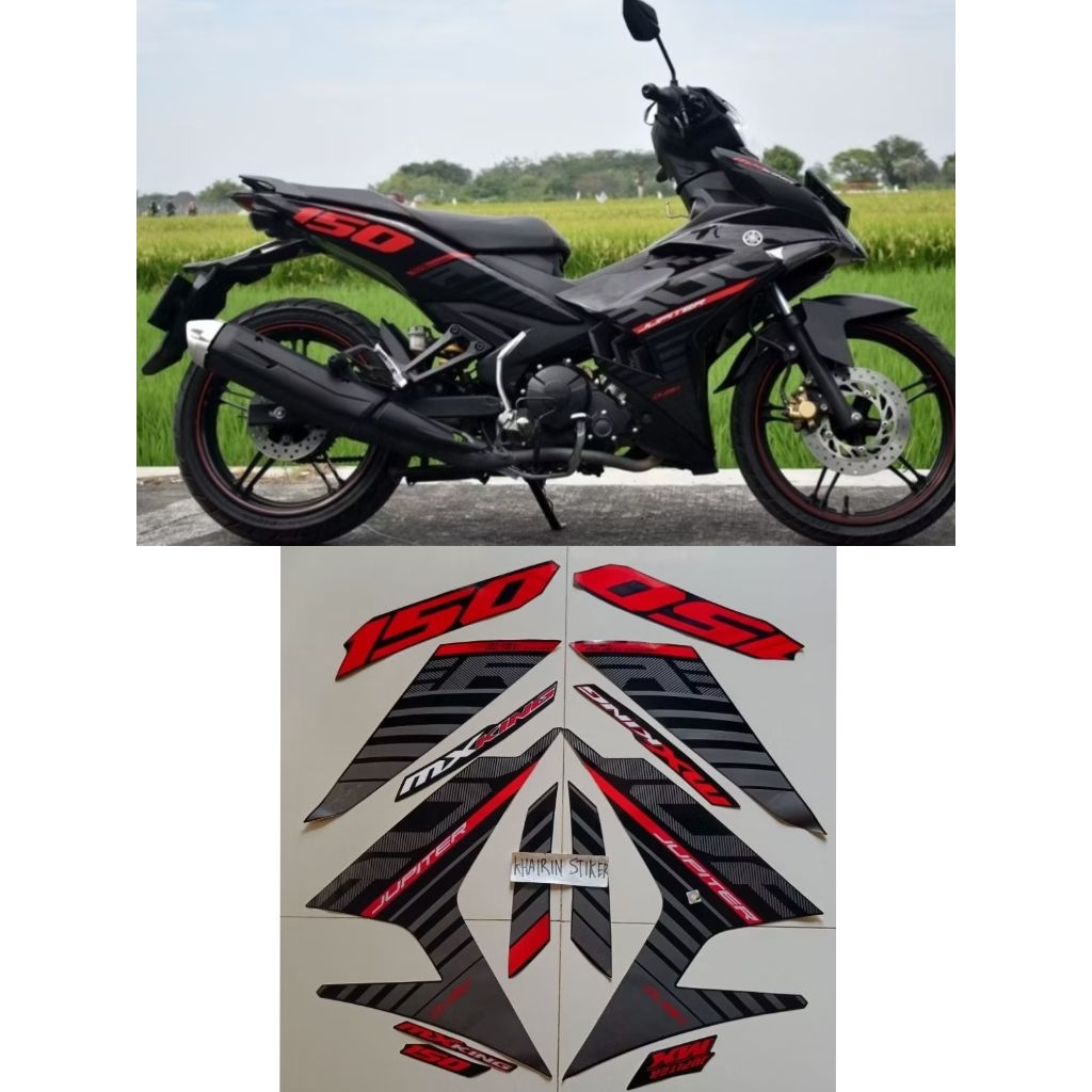 striping stiker polet Lisebody mx king 2015 2016 hitam ful Merk AJS termurah tahan pernis clear lapi