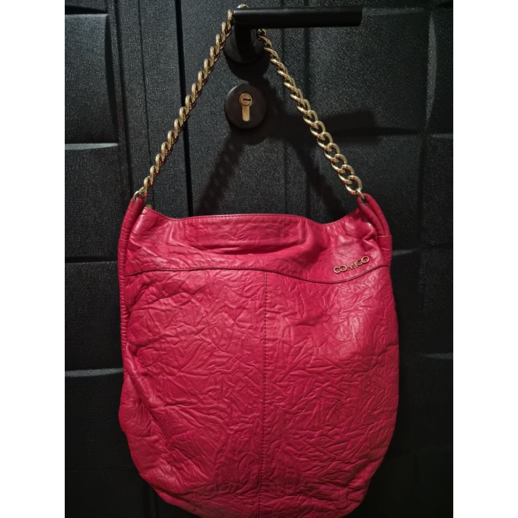 Tas kulit tekstur emboss Comico