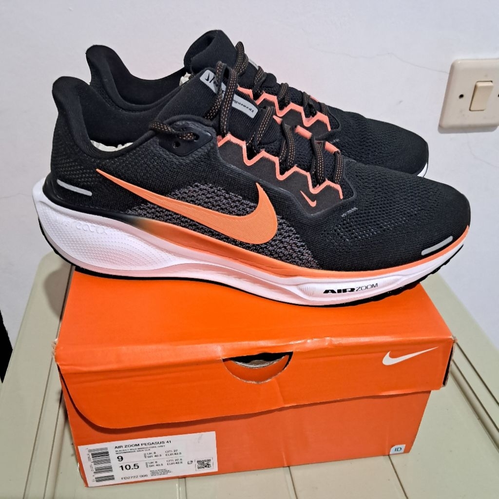 PRELOVED Sepatu NIKE* Air Zoom Pegasus 41 original size 42.5 insole 27 cm US 9 UK 8 murah