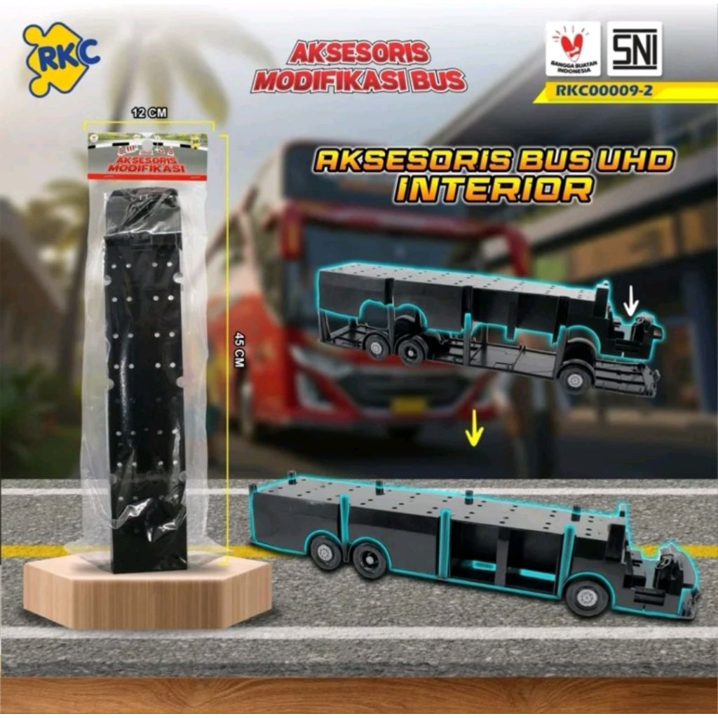 RKC aksesoris sasis/interior/dudukan dan bangku miniatur bus tronton UHD RKC