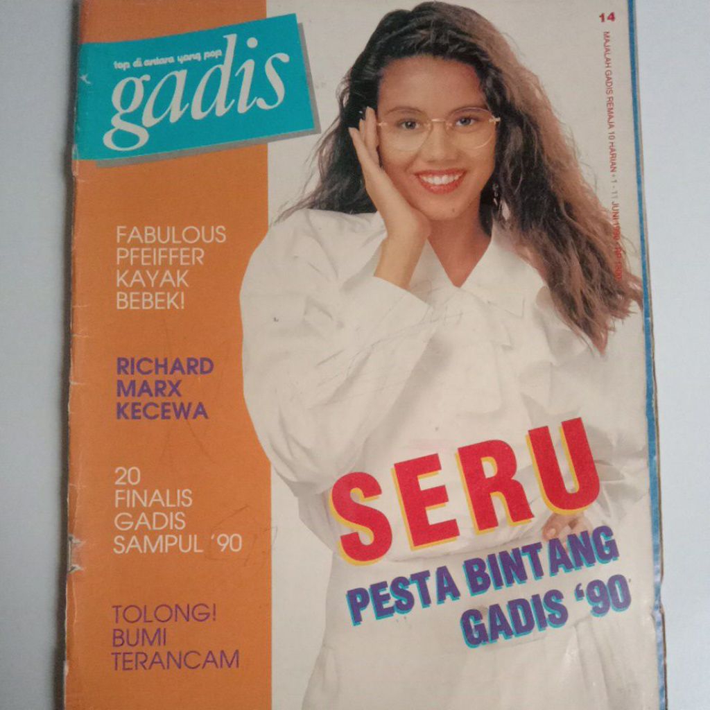 Majalah Gadis Tahun 1990 Cover Abel Jahja
