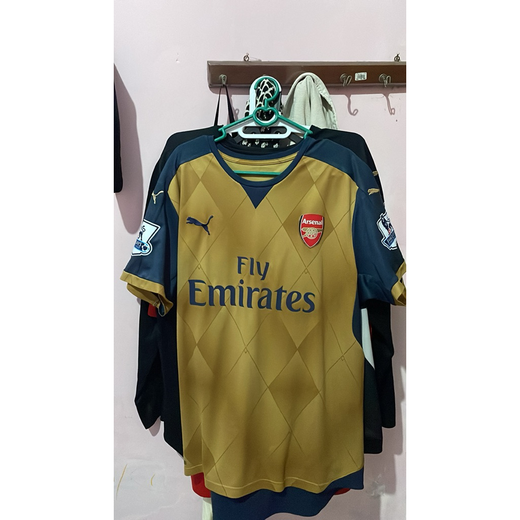 Jersey Original Arsenal 2015/16 away SS Bekas 97% size XL