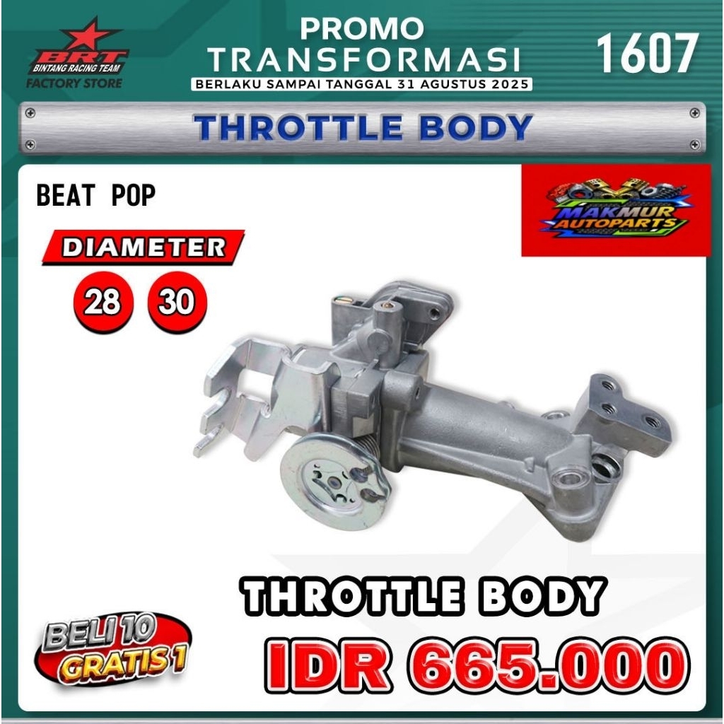 Throttle Body BRT Beat Pop,Fi, ESP, Street k44- BINTANG RACING TEAM BRT
