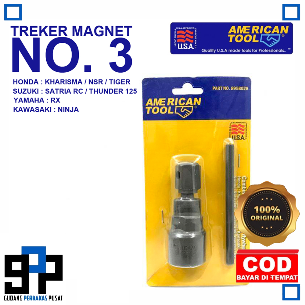 AMERICAN TOOL Treker Magnet No 3 #3 Karisma Ninja NSR Satria Hiu Thunder